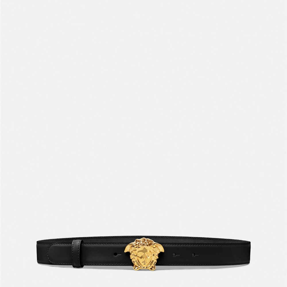 Versace Black Belt with Gold Medusa Buckle - Picture 4 of 4
